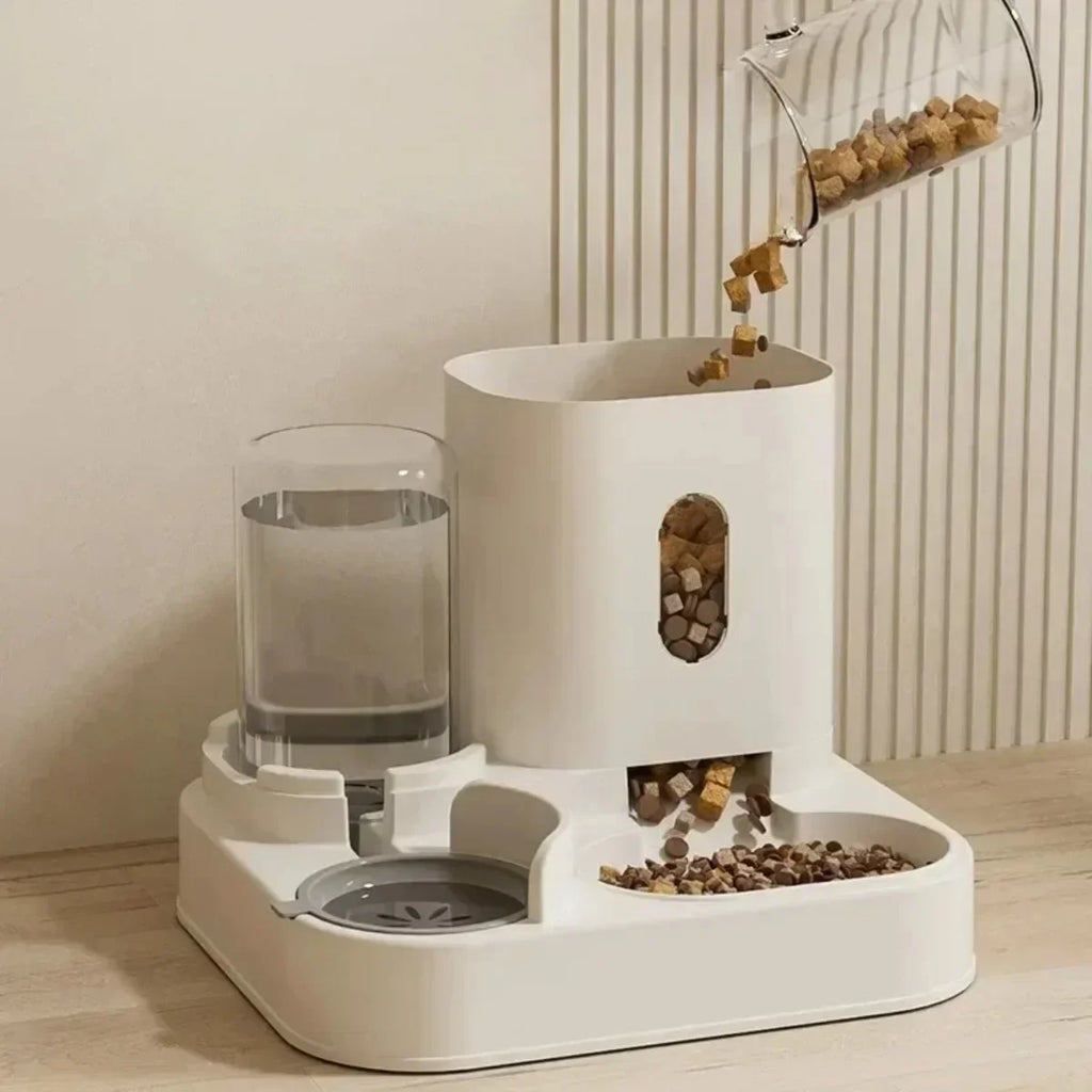Automatic Pet Feeder & Water Fountain Combo