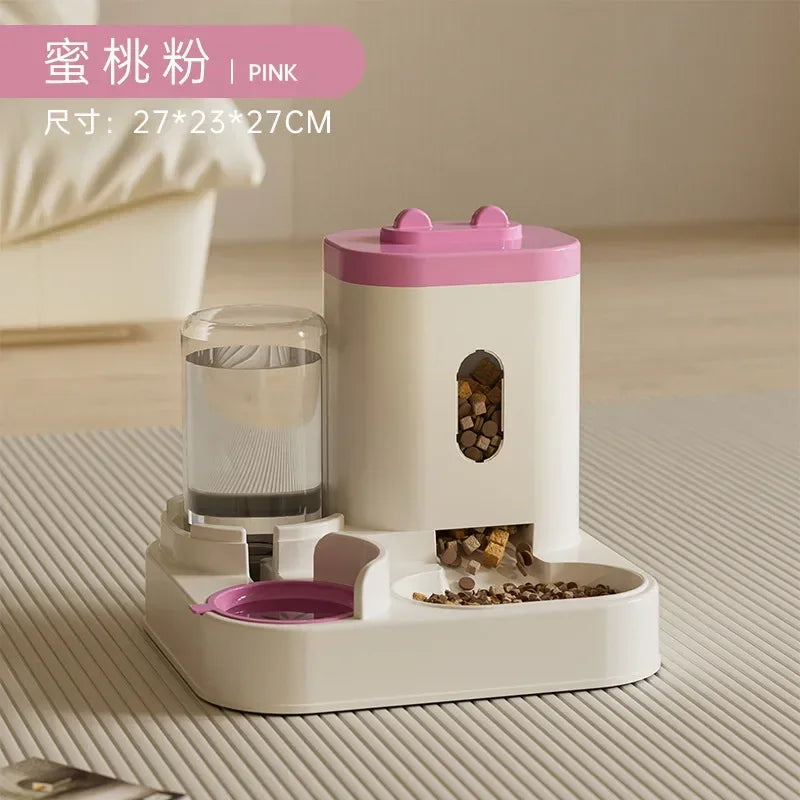 Automatic Pet Feeder & Water Fountain Combo