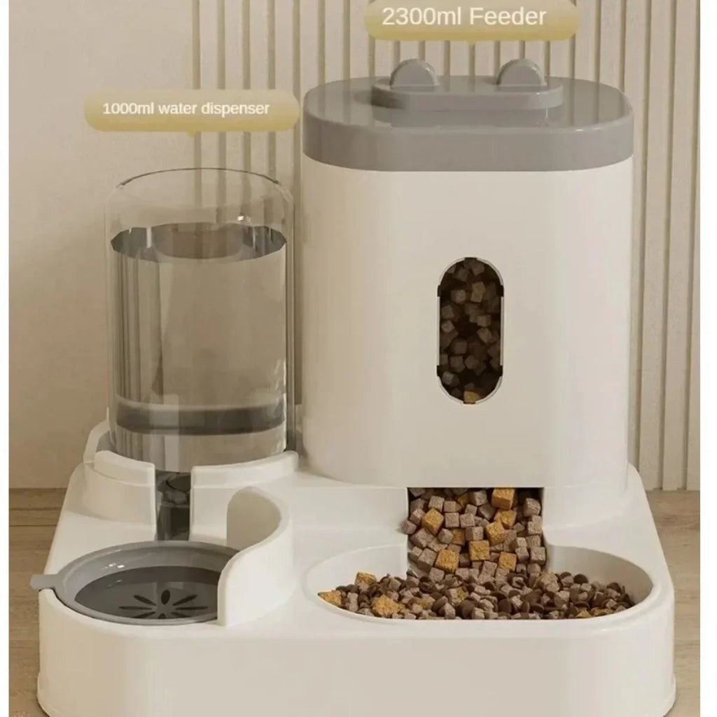 Automatic Pet Feeder & Water Fountain Combo